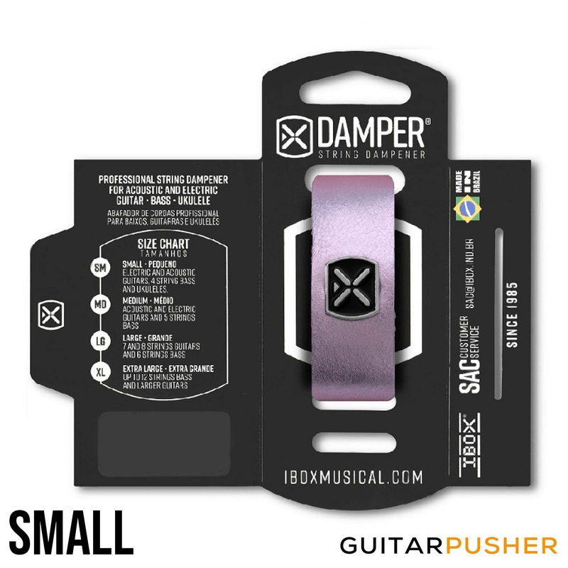 ibox-brazil-leather-iron-tag-string-dampener-muter-1pc-metallic-purple IBOX Brazil Leather & Iron Tag String Dampener/Muter (1pc) Metallic Purple
