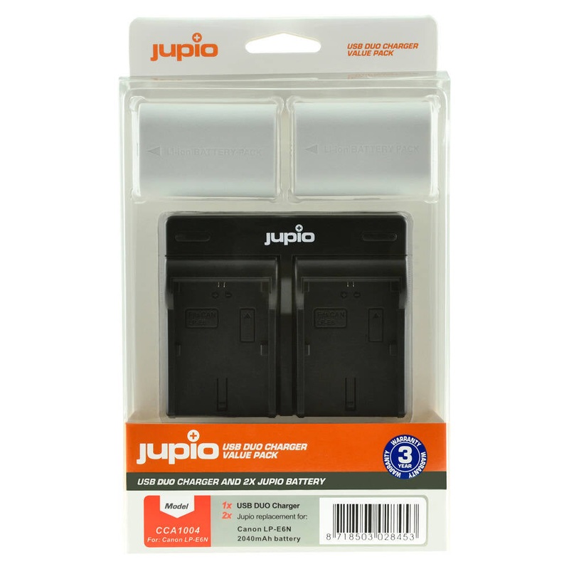 jupio-2x-batteries-2040mah-usb-dual-charger-kit-for-canon-lp-e6n-ultra Jupio 2x Batteries 2040mAh & USB Dual Charger Kit For Canon LP-E6N Ultra