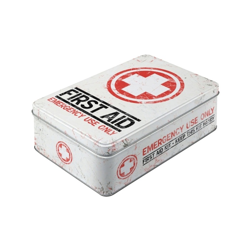 nostalgic-art-flat-tin-first-aid-kit-steel-storage-box-23x16x7cm-vintage-design Nostalgic-Art Flat Tin First Aid Kit Steel Storage Box 23x16x7cm Vintage Design