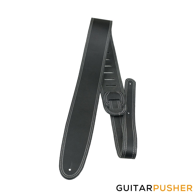 perri-s-leather-double-stitched-2-5-leather-guitar-strap-black Perri's Leather Double Stitched 2.5" Leather Guitar Strap Black