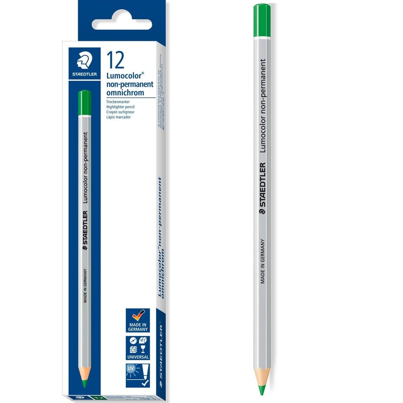 staedtler-108-lumocolor-non-permanent-omnichrom-pencils-green-box-12 Staedtler 108 Lumocolor Non-Permanent Omnichrom Pencils Green Box 12