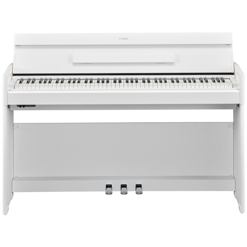 yamaha-ydps55wh-88-key-arius-slim-design-digital-piano-gh3-hammer-action-white-walnut Yamaha YDPS55WH 88-key Arius Slim Design Digital Piano, GH3 Hammer Action, White Walnut