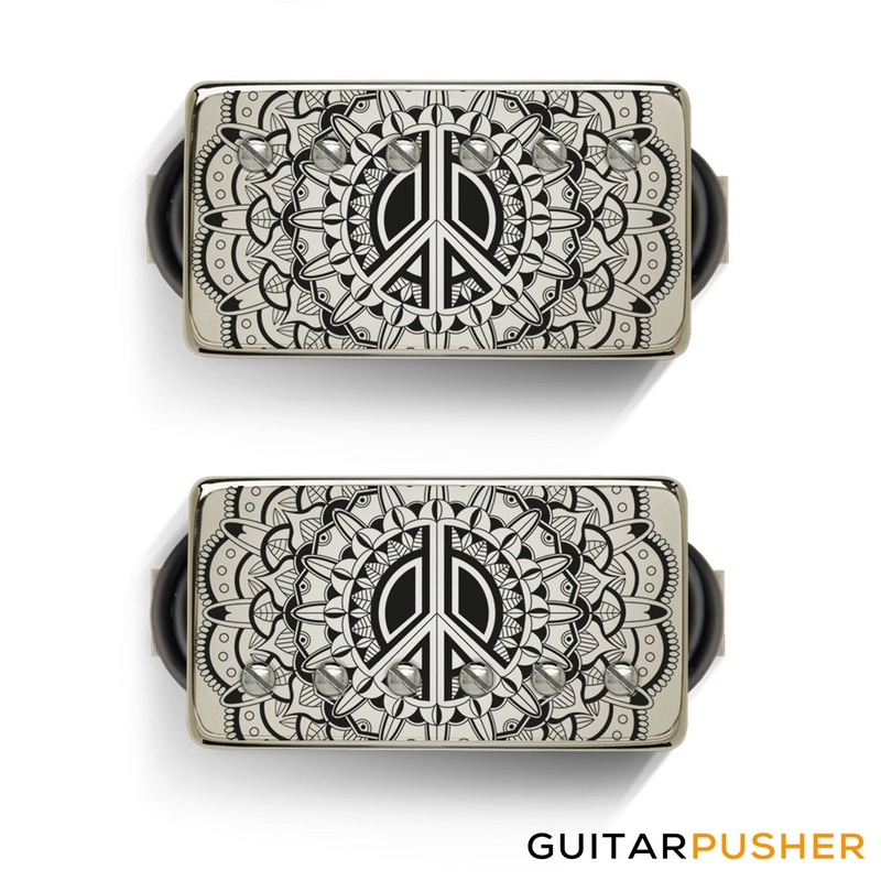 bareknuckle-peacemaker-calibrated-humbucker-pickup-set-nickel-covers-w-nickel-screw-pole-pieces-4-con-mandala-etch Bareknuckle Peacemaker Calibrated Humbucker Pickup Set, Nickel Covers w/ Nickel Screw Pole Pieces, 4-Con, Mandala Etch