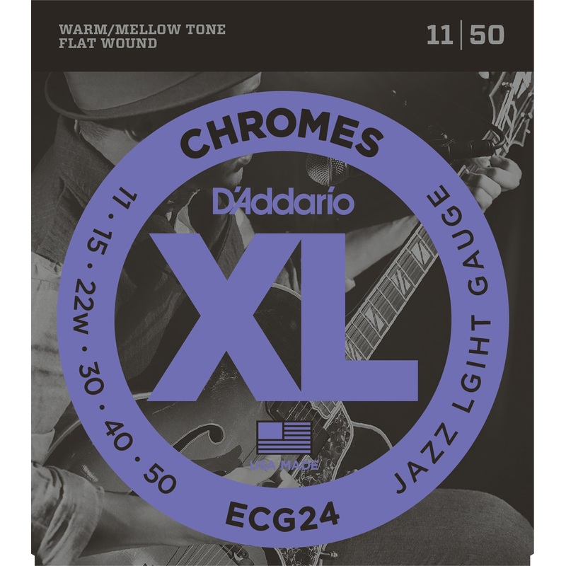 d-addario-chromes-flat-wound-electric-guitar-strings-jazz-light-11-50 D'ADDARIO CHROMES FLAT WOUND ELECTRIC GUITAR STRINGS JAZZ LIGHT 11-50