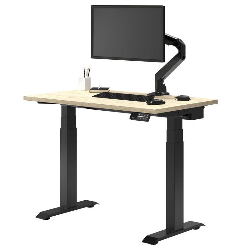 desky-dual-mini-sit-stand-desk-1000x600-classic-oak-desktop-and-matte-black-frame Desky Dual Mini Sit Stand Desk 1000x600 Classic Oak Desktop and Matte Black Frame