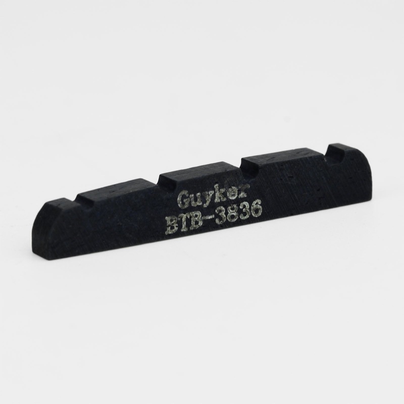 guyker-black-bone-bass-nut-pre-slotted-flat-bottom-for-4-string-bass-black Guyker Black Bone Bass Nut Pre-Slotted Flat Bottom for 4-String Bass Black