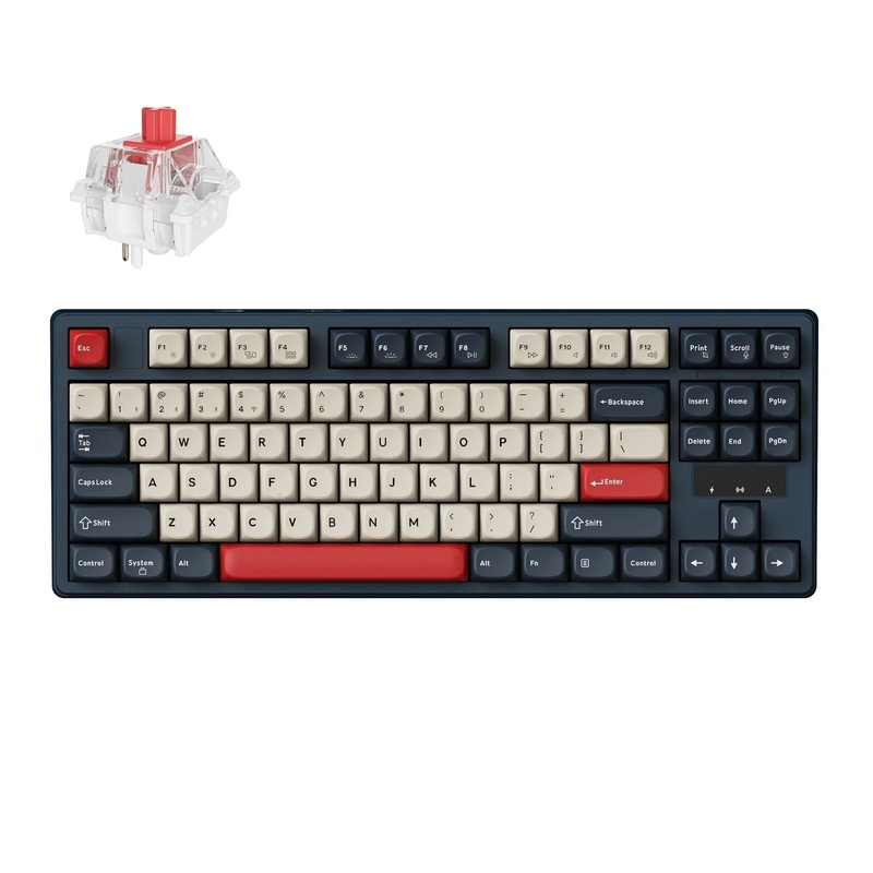 keychron-j4-qmk-hot-swap-wireless-mechanical-keyboard-dark-blue-red-switch Keychron J4 QMK Hot-Swap Wireless Mechanical Keyboard - Dark Blue (Red Switch)