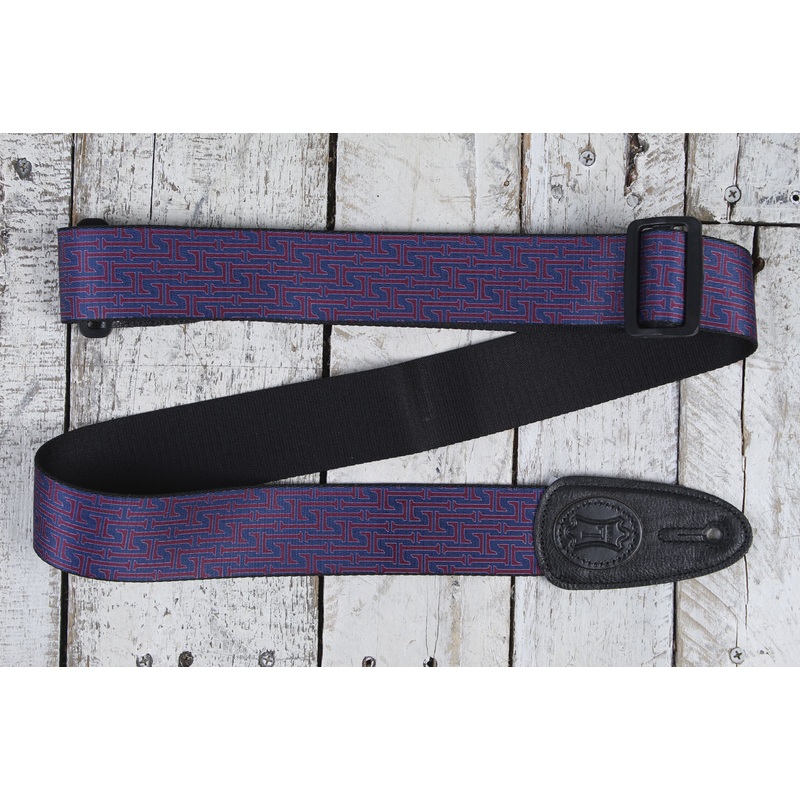 levys-signature-l-icon-guitar-strap-blue-red Levys Signature "L" Icon Guitar Strap - Blue & Red