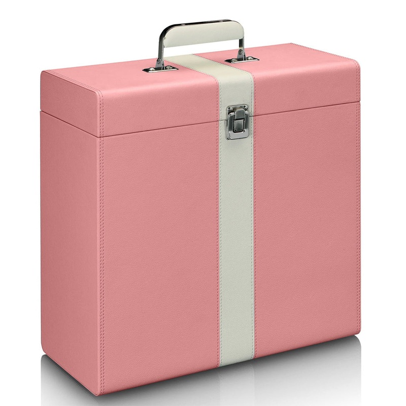 silcron-lp-30-12-vintage-vinyl-record-storage-case-pink Silcron LP-30 12" Vintage Vinyl Record Storage Case (Pink)