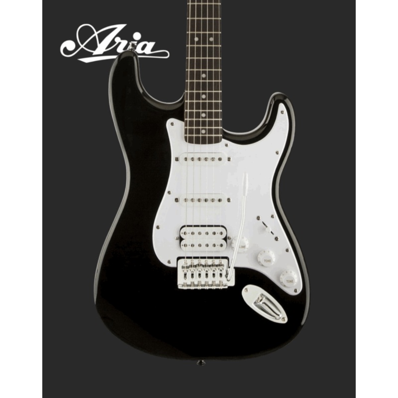 aria-stg-004-electric-guitar-black Aria STG-004 Electric Guitar - Black