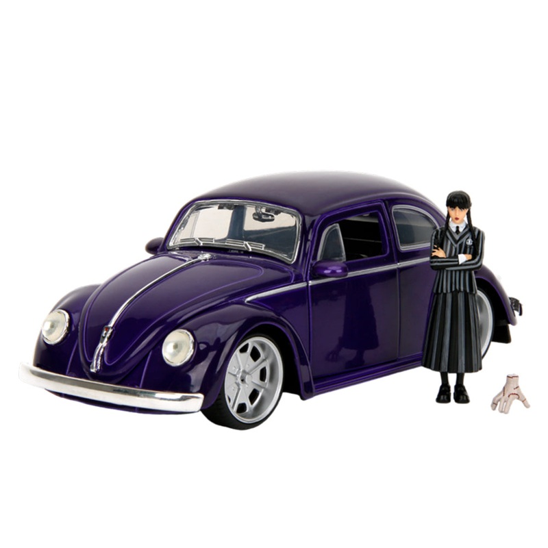 jada-1-24-scale-volkswagen-beetle-with-wednesday-addams-thing-diecast-model Jada 1:24 Scale Volkswagen Beetle With Wednesday Addams & Thing Diecast Model