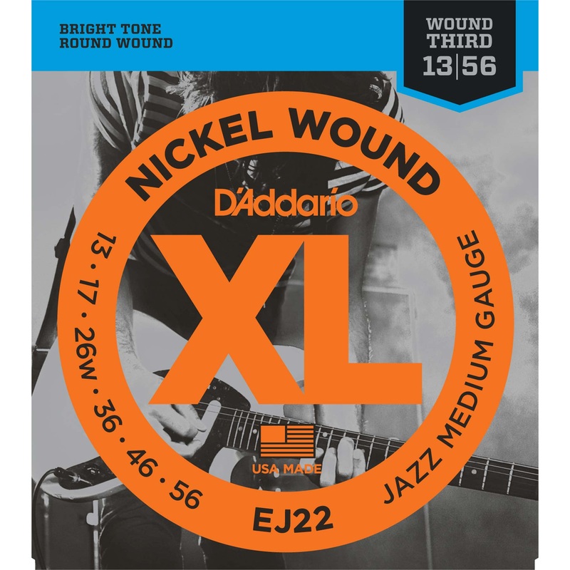 d-addario-nickel-wound-electric-guitar-strings-jazz-medium-13-56 D'ADDARIO NICKEL WOUND ELECTRIC GUITAR STRINGS JAZZ MEDIUM 13-56