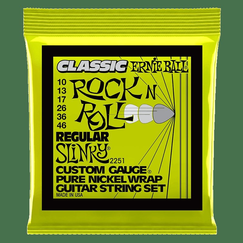 ernie-ball-2251-slinky-classic-rock-n-roll-pure-nickel-wrap-electric-guitar-strings-10-46-gauge Ernie Ball 2251 Slinky Classic Rock N Roll Pure Nickel Wrap Electric Guitar Strings- 10-46 Gauge