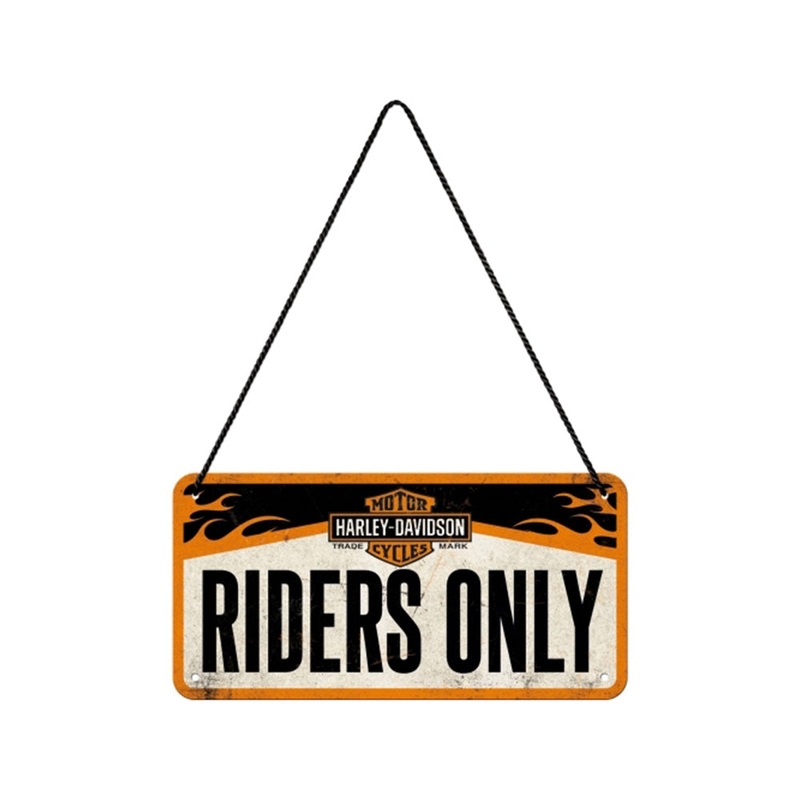 nostalgic-art-metal-10x20cm-hanging-sign-plaque-harley-davidson-riders-only Nostalgic-Art Metal 10x20cm Hanging Sign Plaque Harley-Davidson Riders Only
