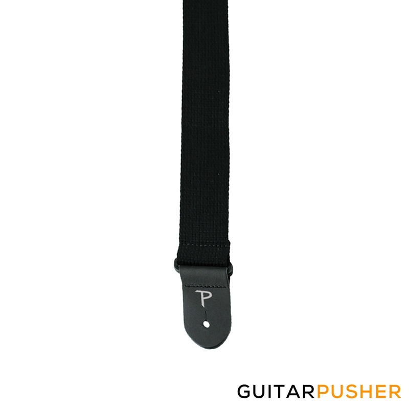 perri-s-leather-cotton-2-guitar-strap-w-black-leather-ends-black Perri's Leather Cotton 2" Guitar Strap w/ Black Leather Ends Black