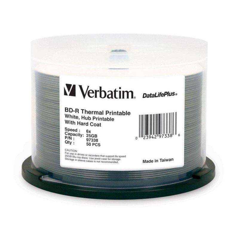 verbatim-bd-r-white-wide-thermal-6x-speed-blank-discs-25gb-50pc VERBATIM BD-R White Wide Thermal 6x Speed Blank Discs 25GB 50pc