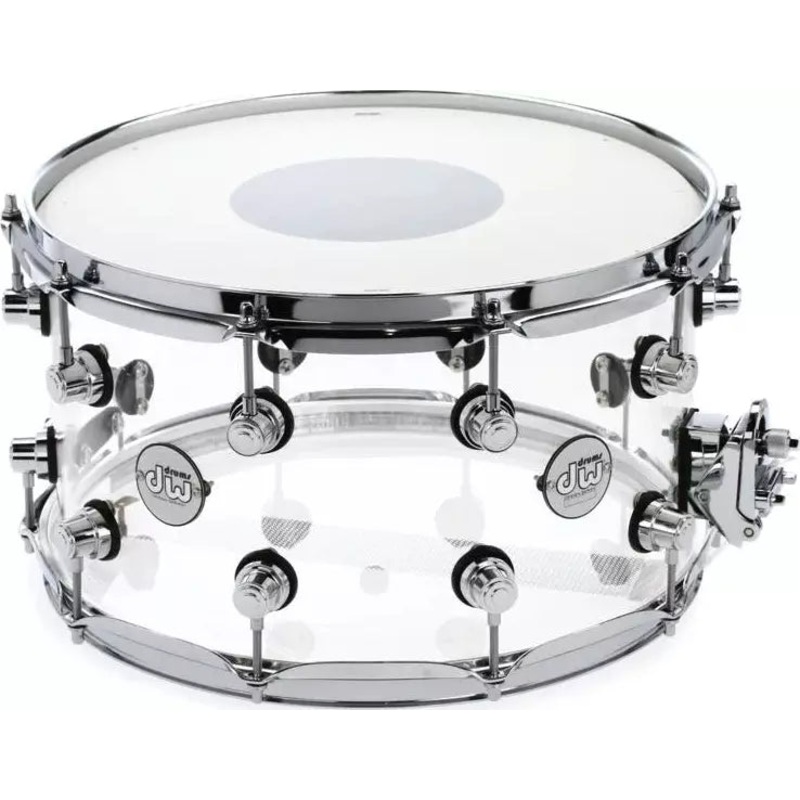 dw-design-series-acrylic-snare-drum-8-x-14-clear DW Design Series Acrylic Snare Drum - 8" x 14" - Clear