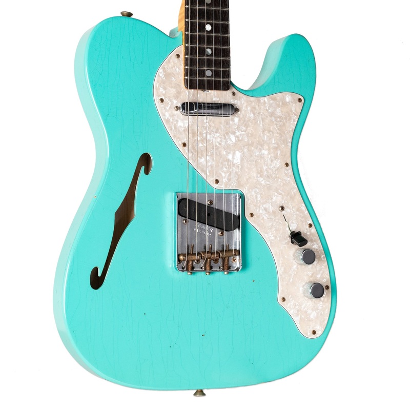 fender-custom-shop-limited-edition-60s-telecaster-thinline-journeyman-relic-faded-aged-seafoam-green FENDER CUSTOM SHOP LIMITED EDITION 60S TELECASTER THINLINE - JOURNEYMAN RELIC FADED AGED SEAFOAM GREEN