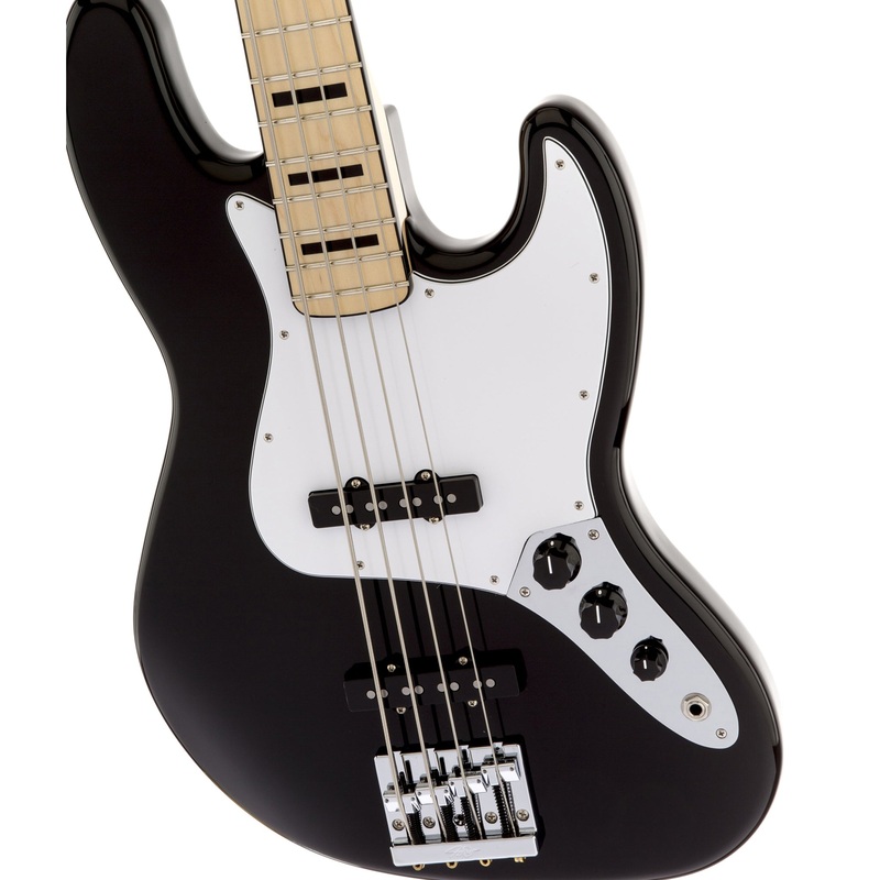 fender-geddy-lee-signature-jazz-bass-black-w-maple-fingerboard Fender Geddy Lee Signature Jazz Bass - Black w/ Maple Fingerboard