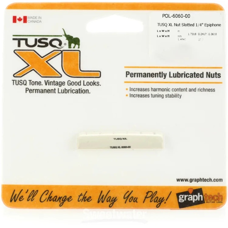 graph-tech-pql-6060-00-tusq-xl-epiphone-style-slotted-nut Graph Tech PQL-6060-00 TUSQ XL Epiphone-style Slotted Nut