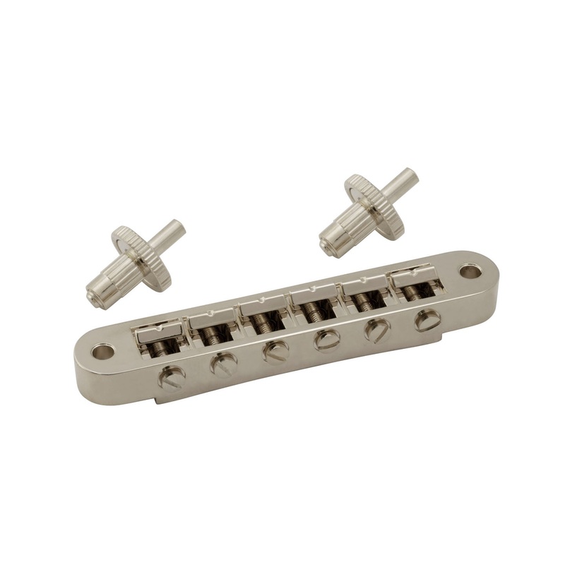 grover-nashville-tune-o-matic-bridge-notched-saddles-nickel-520n Grover Nashville Tune-o-Matic Bridge Notched Saddles, Nickel, 520N