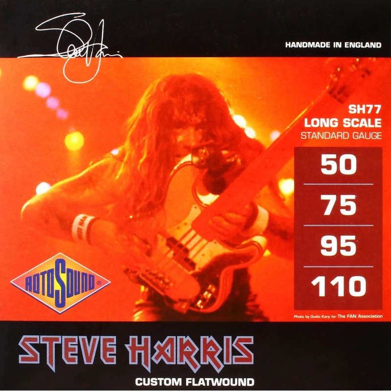 rotosound-steve-harris-monel-flatwound-signature-4-string-bass-50-110-sh77 Rotosound Steve Harris Monel Flatwound Signature 4 String Bass 50-110 SH77