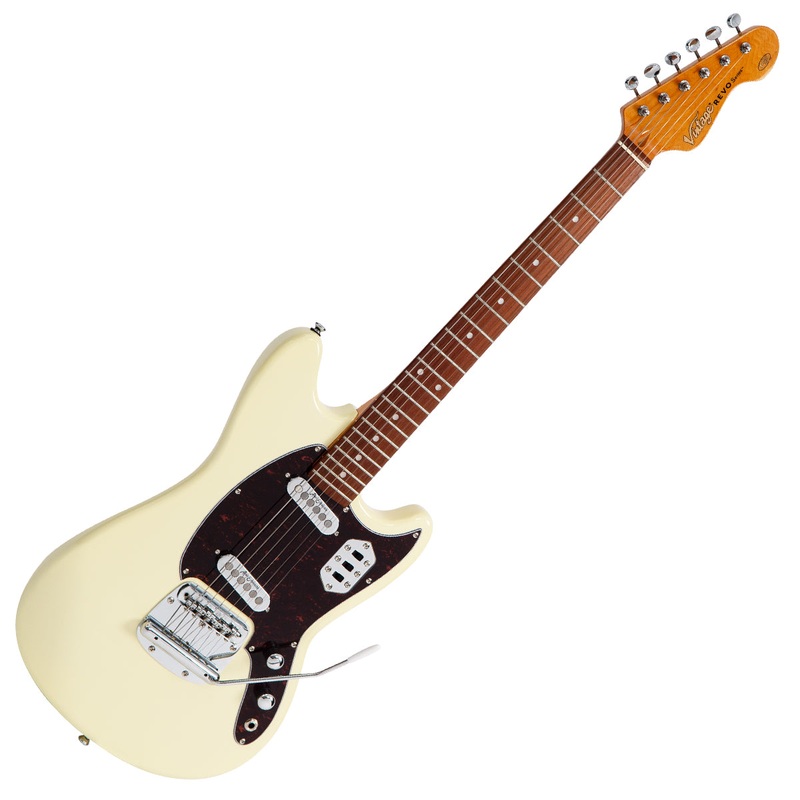 vintage-revo-series-colt-ss-twin-electric-guitar-vintage-white Vintage REVO Series 'Colt' SS Twin Electric Guitar ~ Vintage White