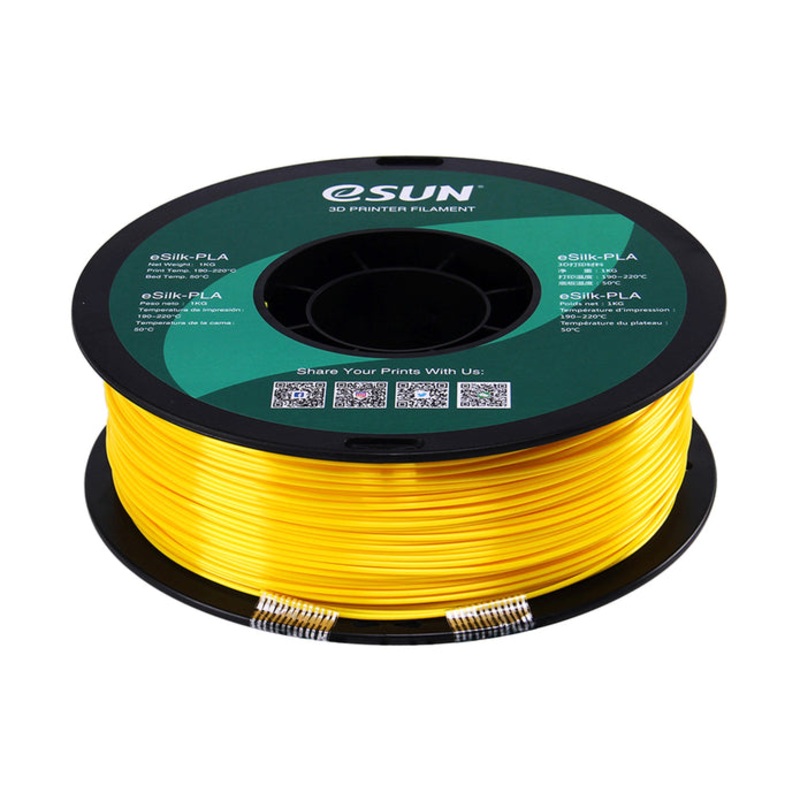 esun-silk-pla-3d-print-filament-1-75mm-1kg-yellow eSun Silk PLA 3D Print Filament 1.75mm 1kg - Yellow
