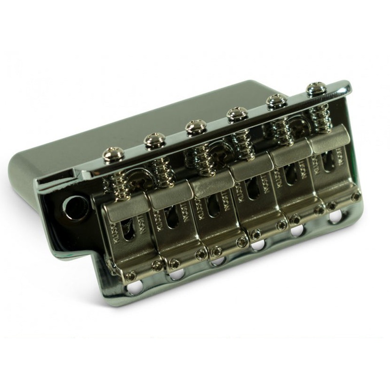 kluson-vintage-steel-block-tremolo-bridge-modern-narrow-spacing-nickel Kluson Vintage Steel Block Tremolo Bridge, Modern Narrow Spacing, Nickel