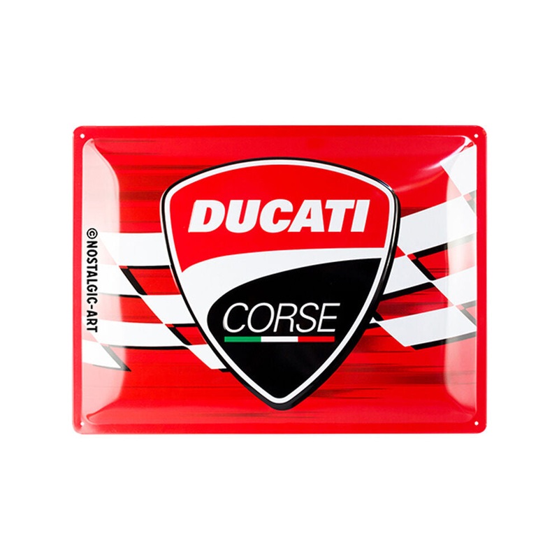 nostalgic-art-ducati-corse-logo-metal-decorative-sign-plaque-large-30x40x0-5cm Nostalgic-Art Ducati Corse Logo Metal Decorative Sign Plaque Large 30x40x0.5cm