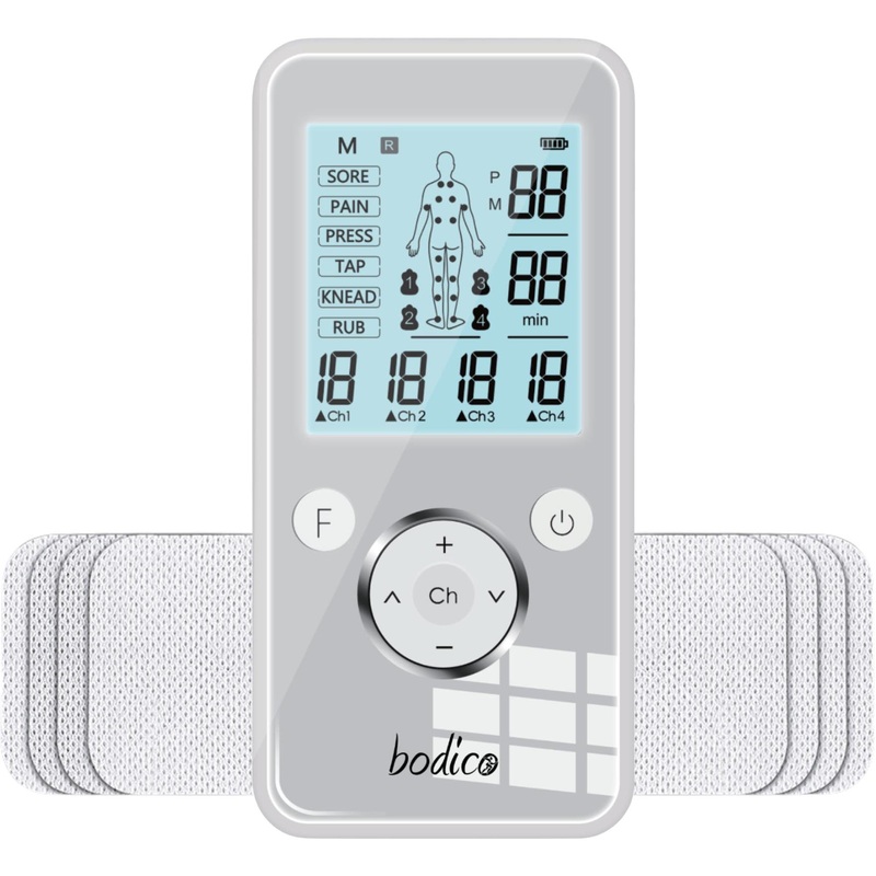 bodico-digital-tens-ems-4-channel-8-pads Bodico Digital TENS/EMS 4 Channel/8 Pads