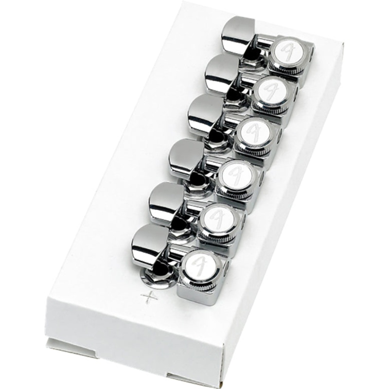 genuine-fender-lefty-6-inline-chrome-locking-tuners-with-2-pin-mount Genuine Fender Lefty 6 inline chrome locking tuners with 2-pin mount