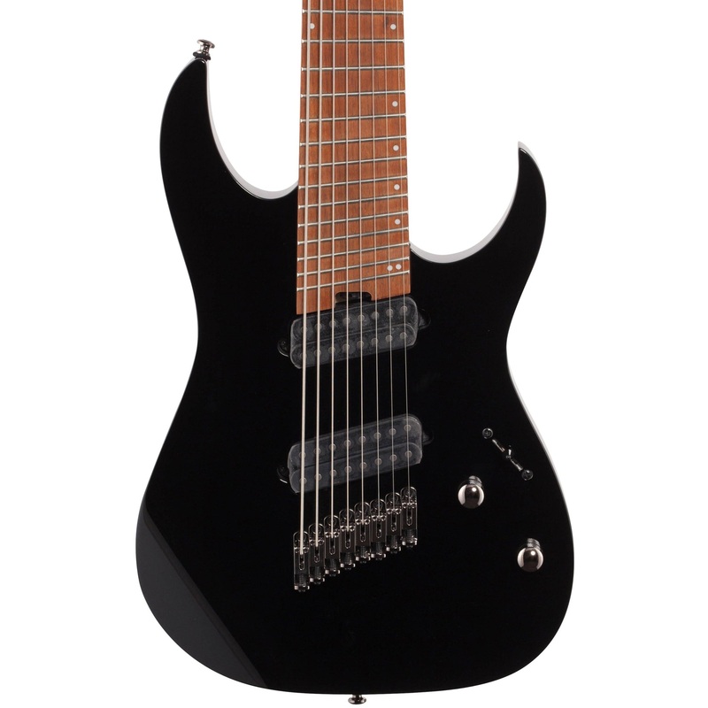 ibanez-rgms8bk-rg-multi-scale-8-string-guitar-black Ibanez RGMS8BK RG Multi Scale 8-string Guitar - Black