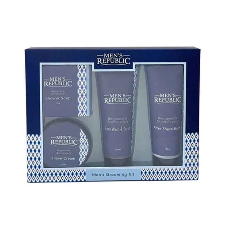 men-s-republic-grooming-kit-shave-and-cleanse-gifting-travel-set-4pc Men's Republic Grooming Kit - Shave and Cleanse Gifting Travel Set 4pc