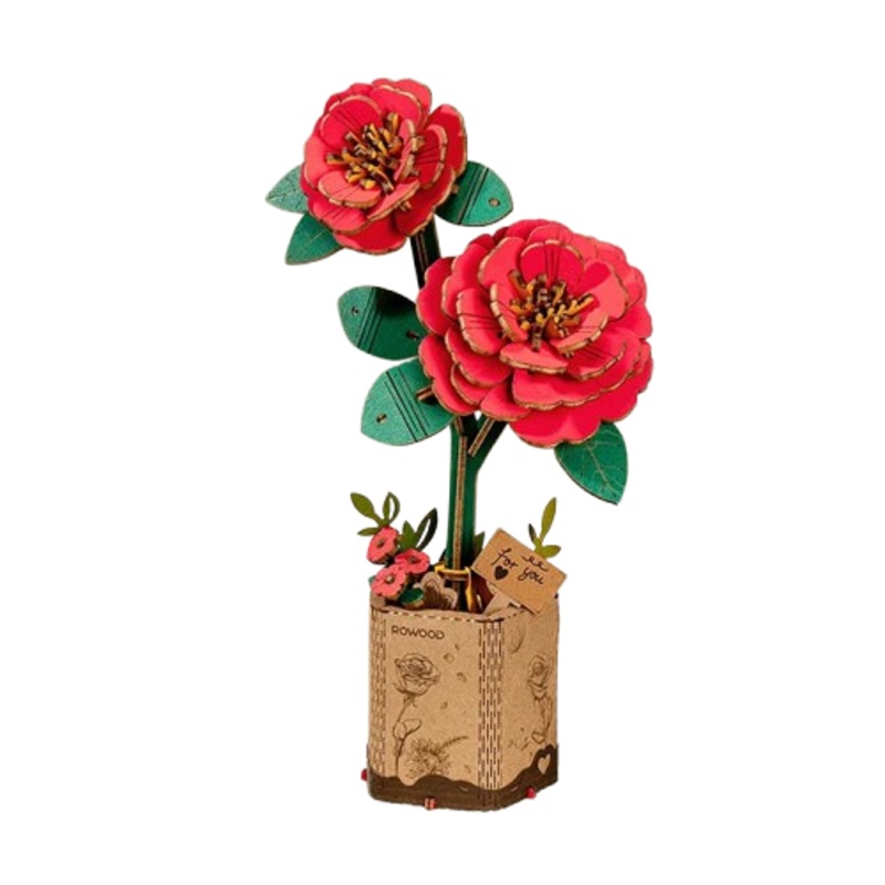 robotime-wood-bloom-red-camelia Robotime Wood Bloom Red Camelia