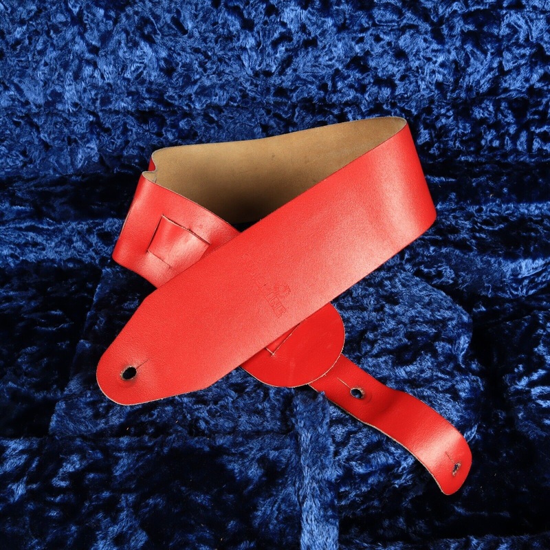 vintage-sunshine-guitar-leather-strap-red-3-inch-bass-strap Vintage Sunshine Guitar Leather Strap Red 3 inch Bass Strap