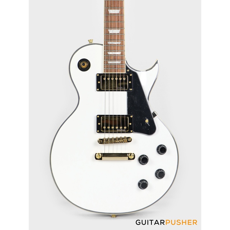 vintage-v100-reissued-singlecut-electric-guitar-w-gold-hardware-arctic-white Vintage V100 Reissued Singlecut Electric Guitar w/ Gold Hardware - Arctic White