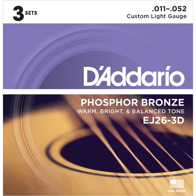 d-addario-phosphor-bronze-acoustic-guitar-strings-custom-light-011-052-3-pack D'ADDARIO PHOSPHOR BRONZE ACOUSTIC GUITAR STRINGS CUSTOM LIGHT .011-.052 3 PACK