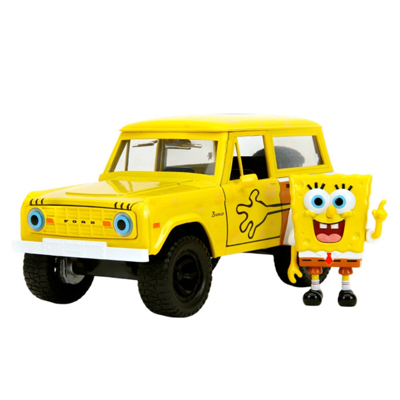 jada-1-24-scale-1973-ford-bronco-diecast-vehicle-with-spongebob-figure-model Jada 1:24 Scale 1973 Ford Bronco Diecast Vehicle With Spongebob Figure Model