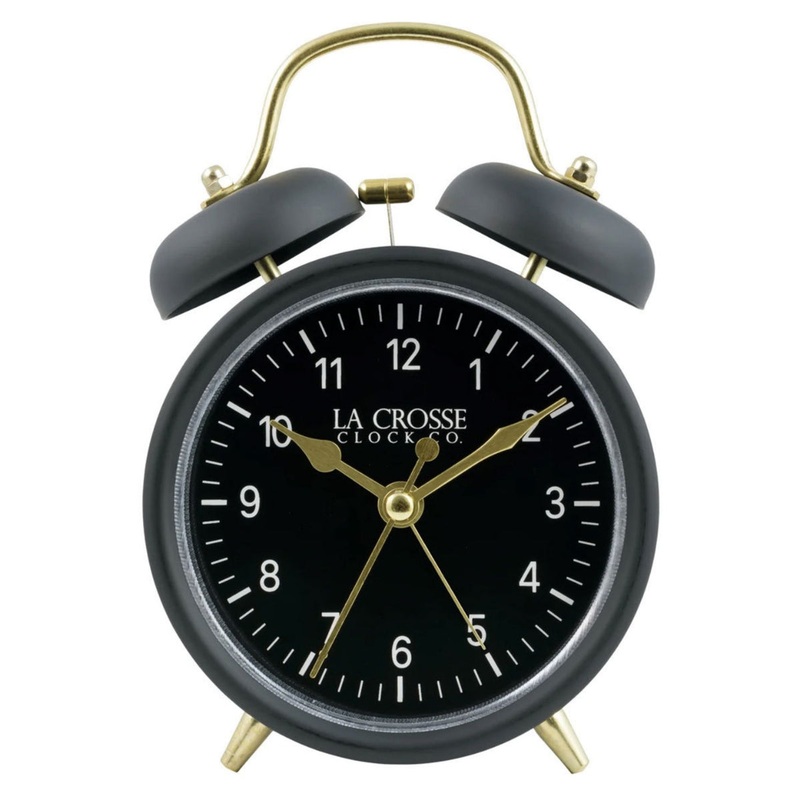 la-crosse-617-3314bg-metal-twin-bell-alarm-clock La Crosse 617-3314BG Metal Twin Bell Alarm Clock