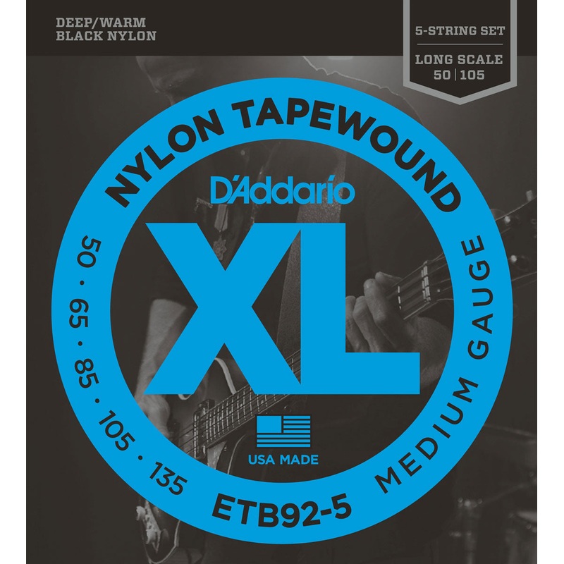 d-addario-tapewound-5-string-bass-strings-50-135-medium-long-scale D'ADDARIO TAPEWOUND 5 STRING BASS STRINGS 50-135 MEDIUM LONG SCALE