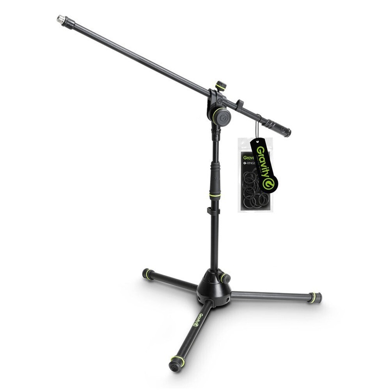 gravity-short-mic-stand-with-folding-tripod-74cm-black Gravity Short Mic Stand with Folding Tripod 74cm (Black)