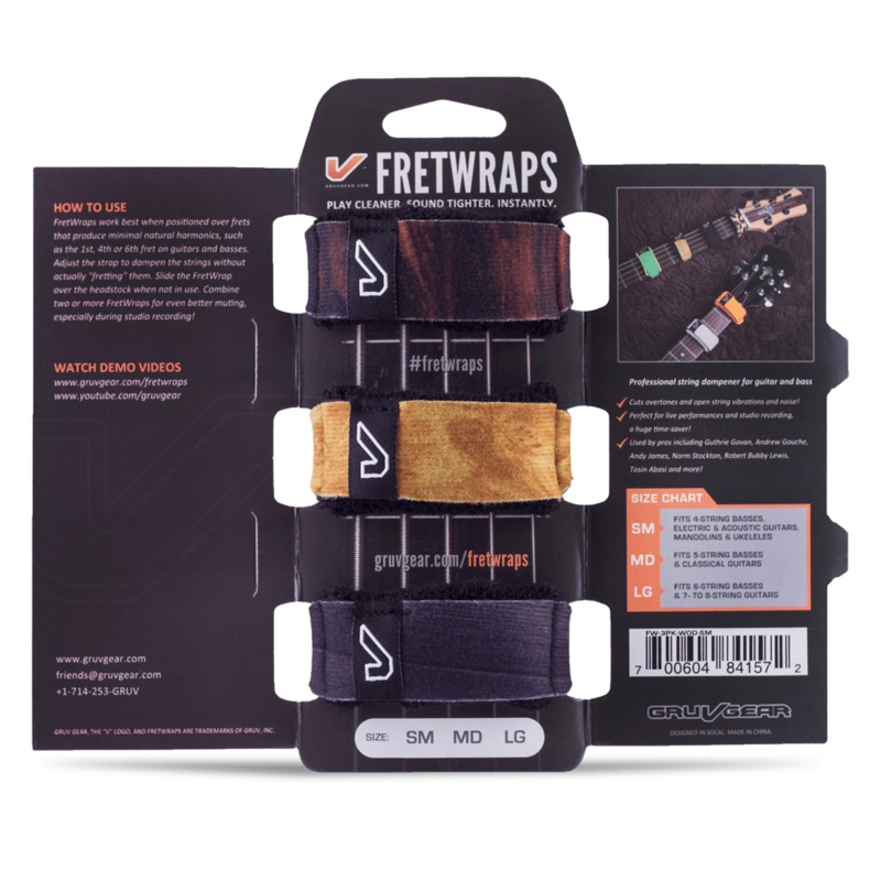 gruv-gear-fretwraps-string-muters-3-pack-wood Gruv Gear FretWraps String Muters (3-Pack) Wood