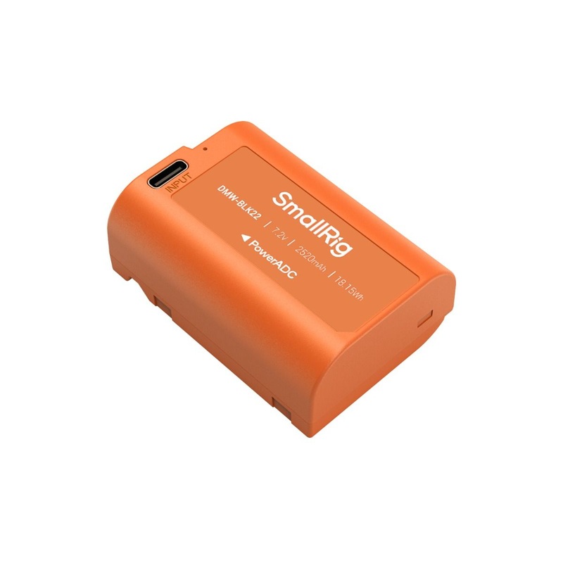 smallrig-dmw-blk22-usb-c-rechargeable-camera-battery-orange-4979 SmallRig DMW-BLK22 USB-C Rechargeable Camera Battery (Orange) 4979