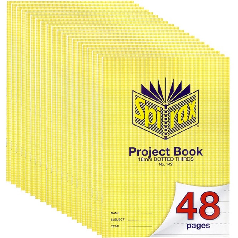 spirax-142-project-book-18mm-dotted-thirds-48-page-a4-20-pack Spirax 142 Project Book 18mm Dotted Thirds 48 Page A4 20 Pack