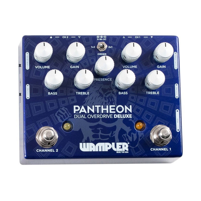wampler-pantheon-deluxe-dual-overdrive-pedal WAMPLER PANTHEON DELUXE DUAL OVERDRIVE PEDAL