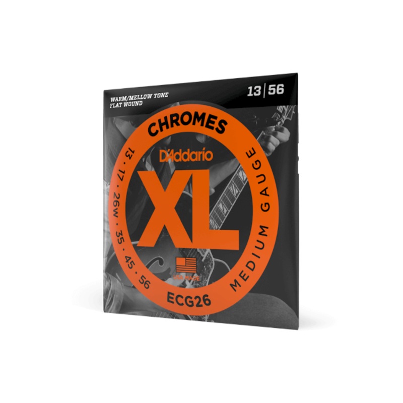 d-addario-ecg26-chromes-flat-wound-electric-guitar-strings-medium-13-56 D'Addario ECG26 Chromes Flat Wound Electric Guitar Strings, Medium, 13-56