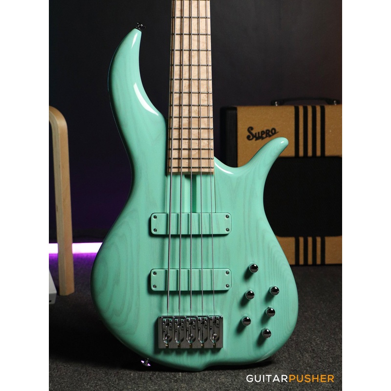 fbass-bn5-5-string-bass-transparent-seafoam-green-gloss-ash-body-birdseye-maple-fingerboard FBASS BN5 5-String Bass (Transparent Seafoam Green Gloss) - Ash Body, Birdseye Maple Fingerboard