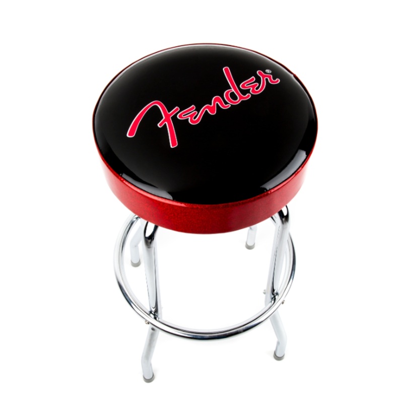 fender-red-sparkle-logo-barstool-24-inch-swivel-bar-stool-with-padded-seat Fender Red Sparkle Logo Barstool 24 Inch Swivel Bar Stool with Padded Seat
