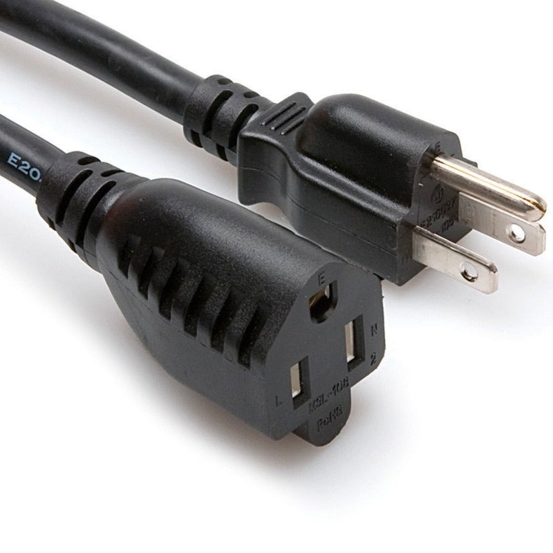 hosa-pwx-415-power-extension-cord-nema-5-15r-to-nema-5-15p-15-ft Hosa PWX-415 Power Extension Cord NEMA 5-15R to NEMA 5-15P 15 ft